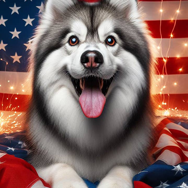 Best of Breed Products – wholesale Flag – Siberian Husky Grey - DCR Patriotic I Garden Flag