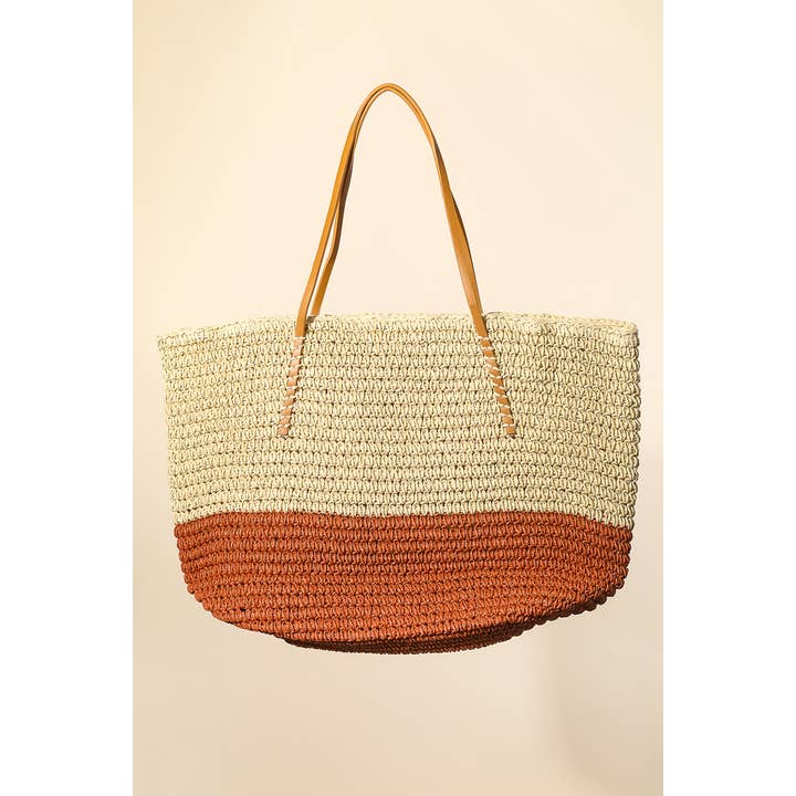 Straw Braided Beach Tote Bag for wholesale by Anarchy Street