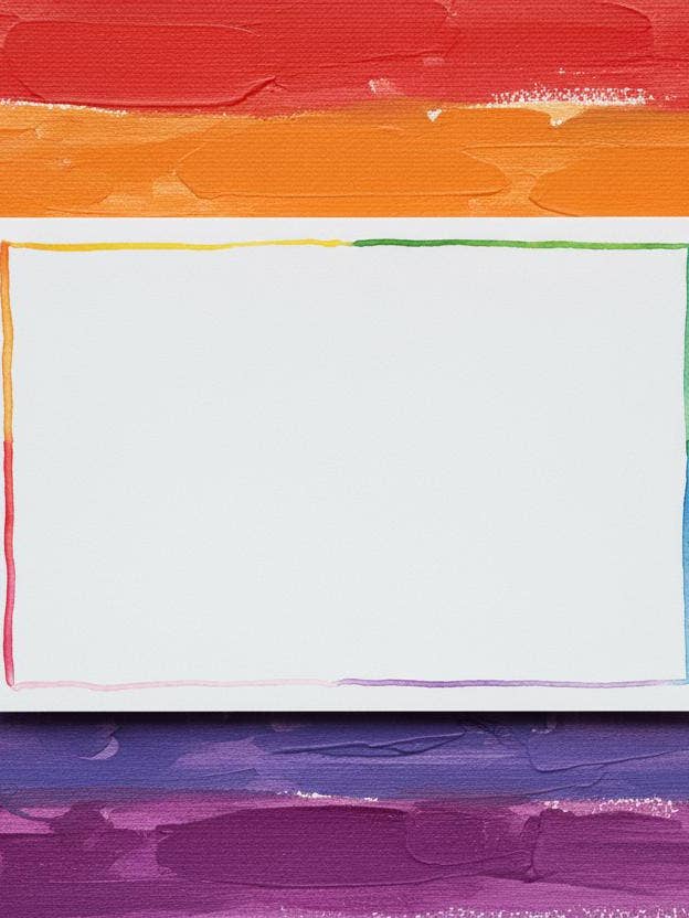 Lot de 5 cartes aquarelle arc-en-ciel peintes à la main pour la vente par Modern Affection Prints