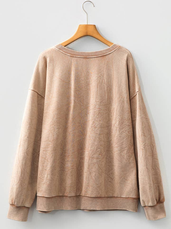 DUNE LALALOO Plus Size Saved by Grace Embroidered Sweatshirt for wholesale on Faire6