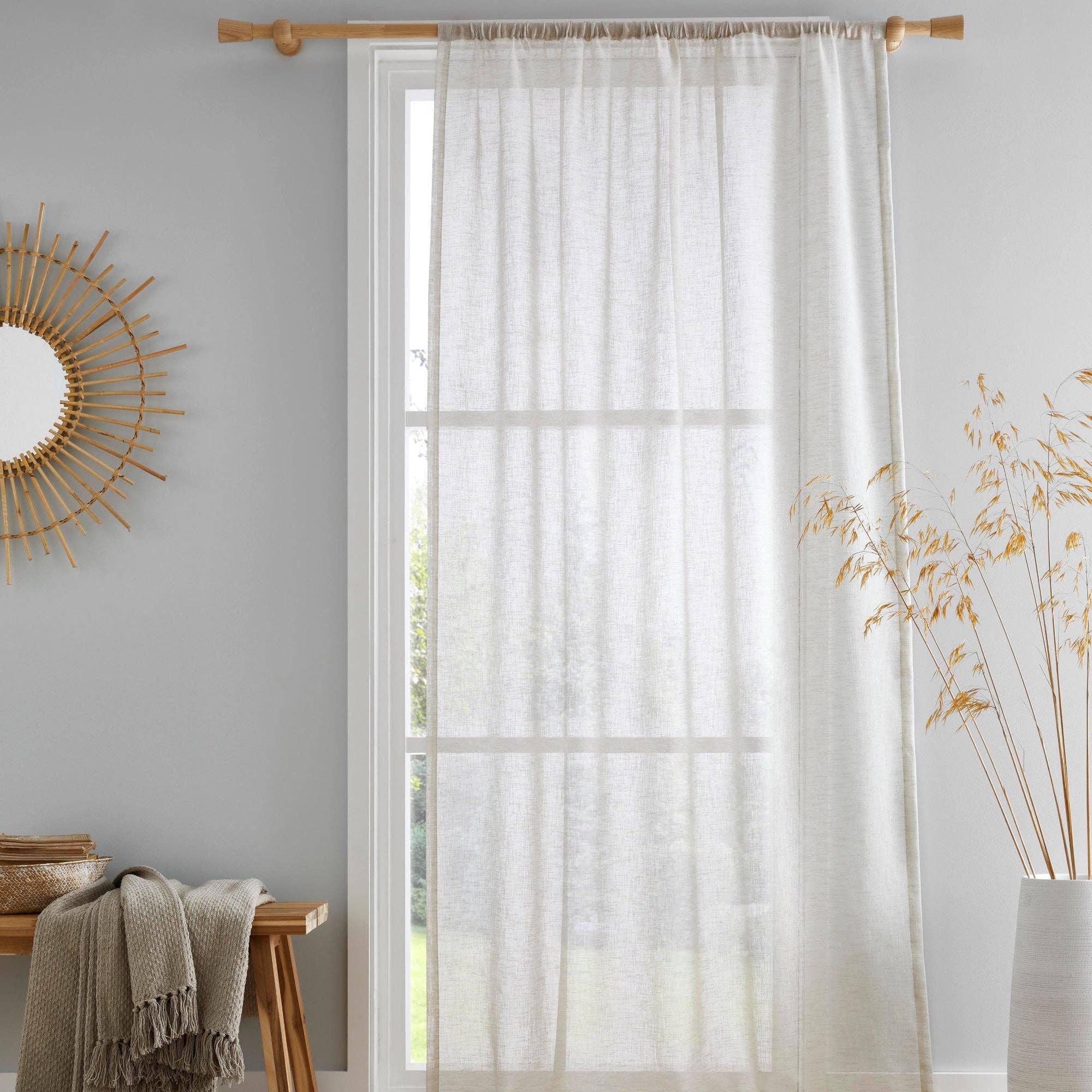 UW Home – wholesale Curtain – Kayla Voile Panel by Drift Home in Natural0