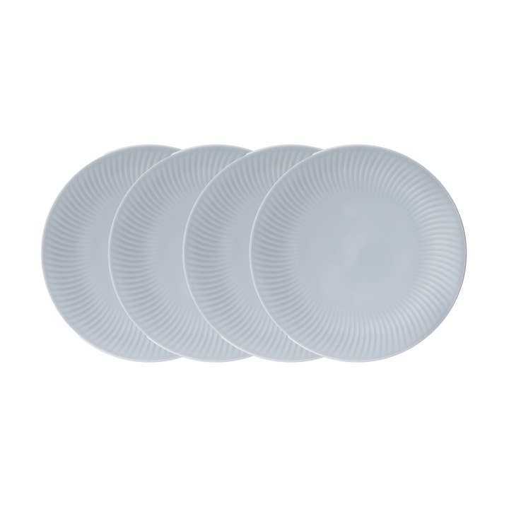 Denby - Vente Assiette - Arc Grey Lot de 4 Assiettes Moyennes - Arrêté2