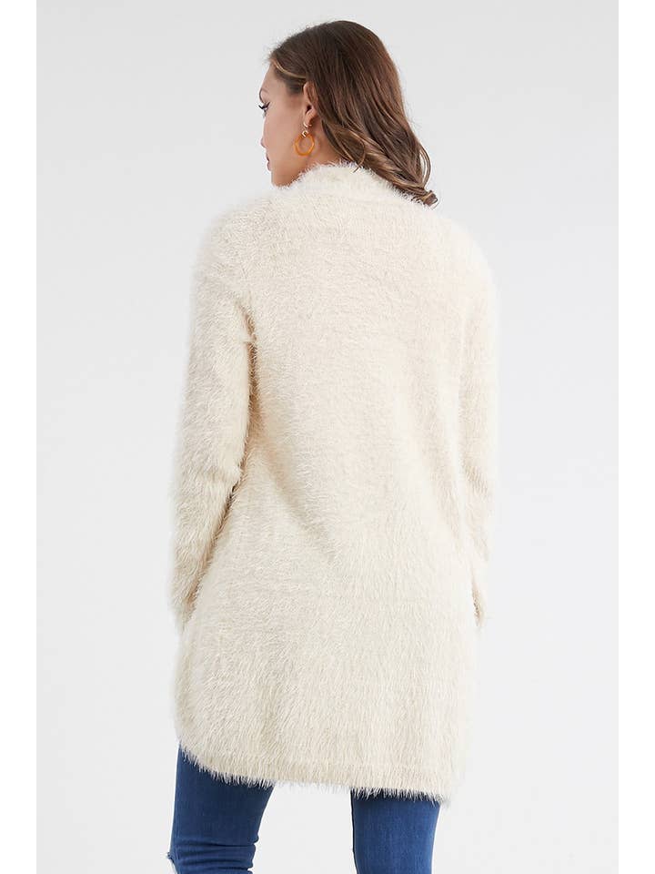 Oceanus Apparel - Wholesale Cardigan – Women’s - CLR-OUG20261 embellished eyelash yarn knit cardi2