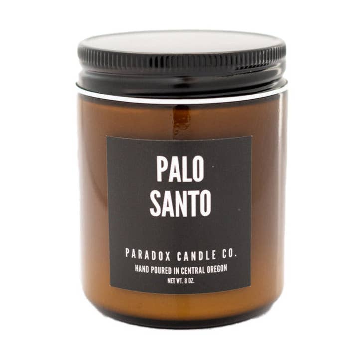 PALO SANTO CANDLE 8OZ for wholesale by Paradox Candle Co.