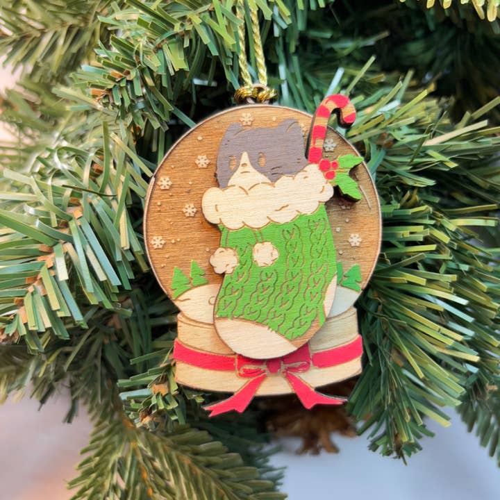 Studio Rima - Wholesale Ornament Set - Cats Christmas Wooden Ornaments - 30pcs - Kittens6