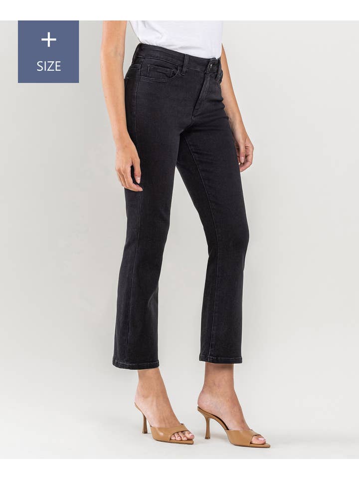AFFINER JEAN CROP FLARE TAILLE HAUTE GRANDE TAILLE LV1170-P en vente sur Faire
