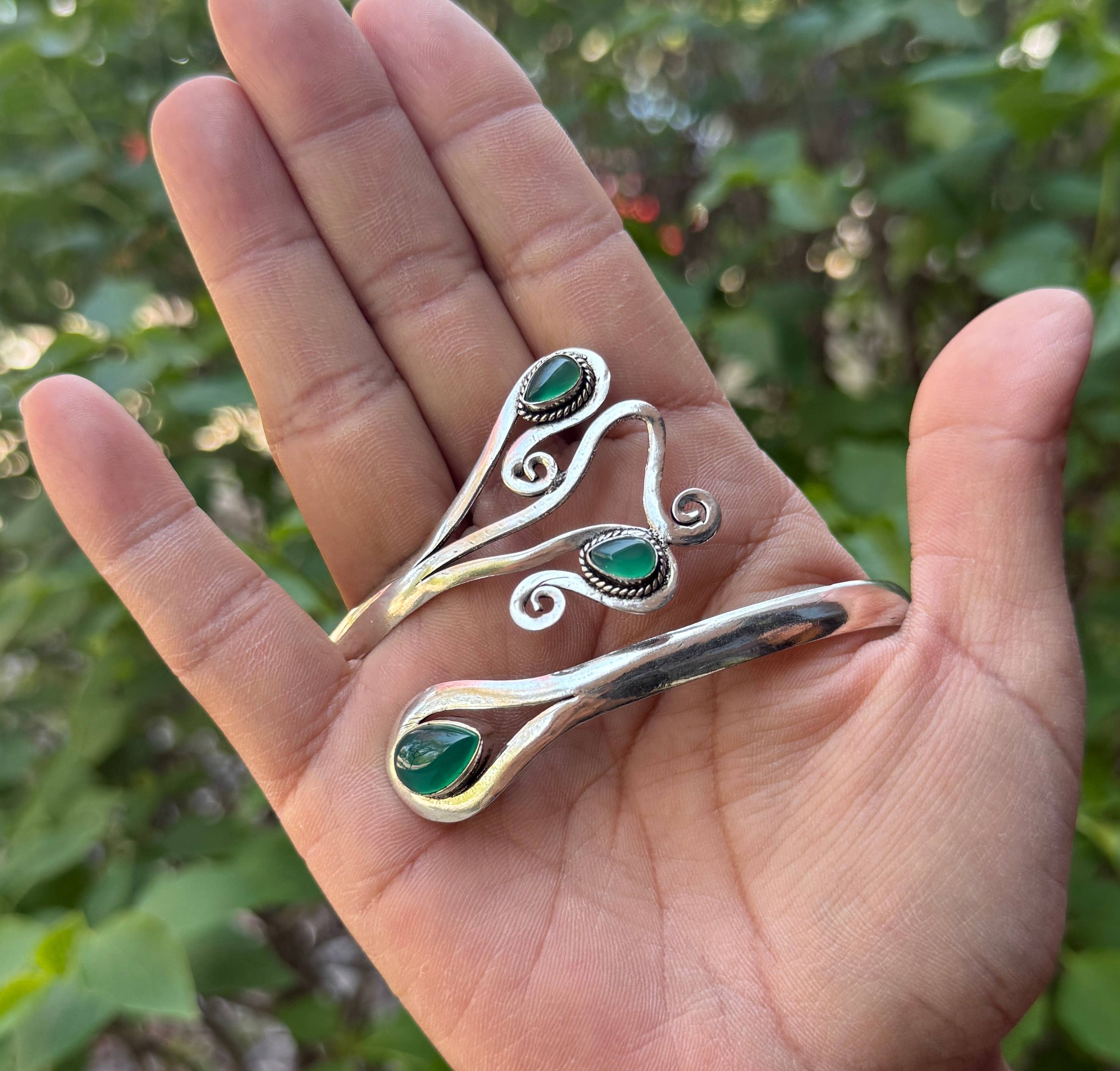 Lungta Imports - Wholesale Cuff Bracelet - Handcrafted Arm Cuff Bracelet Armlet Armband With Stones 22