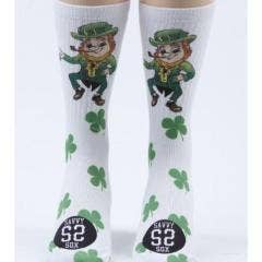 LUCKY CHARM LEPRECHAUN JIG Funny St Patrick's Day Socks for wholesale by Savvy Sox