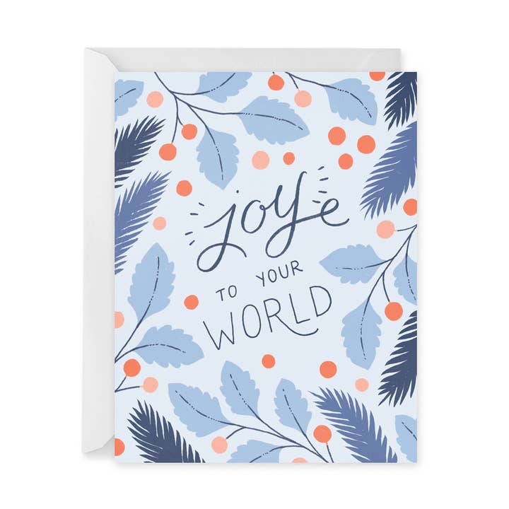 Joy to Your World Holiday Card for wholesale by Paper Raven Co.