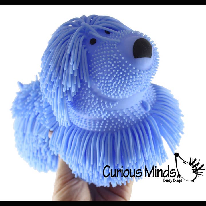 Curious Minds Toys - Wholesale Fidget Toy - Kids - 1 Shaggy Mop Dog Large 8" Puffer Ball - Sensory Therapy Fidg