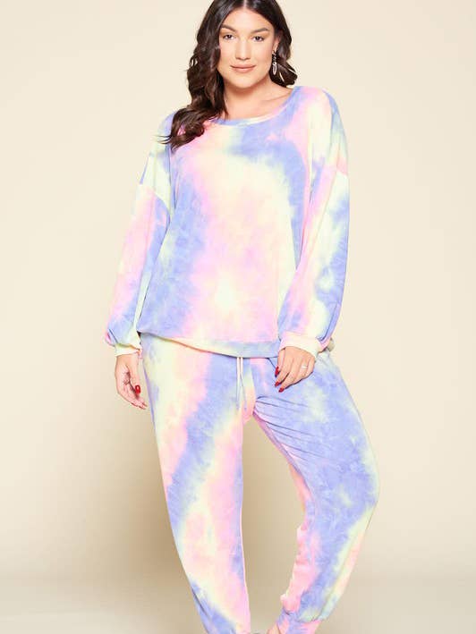 Emerald Collection - Wholesale Lounge Sweatpants/Joggers - Women's - ETP-737 Tie Dye Joggers0