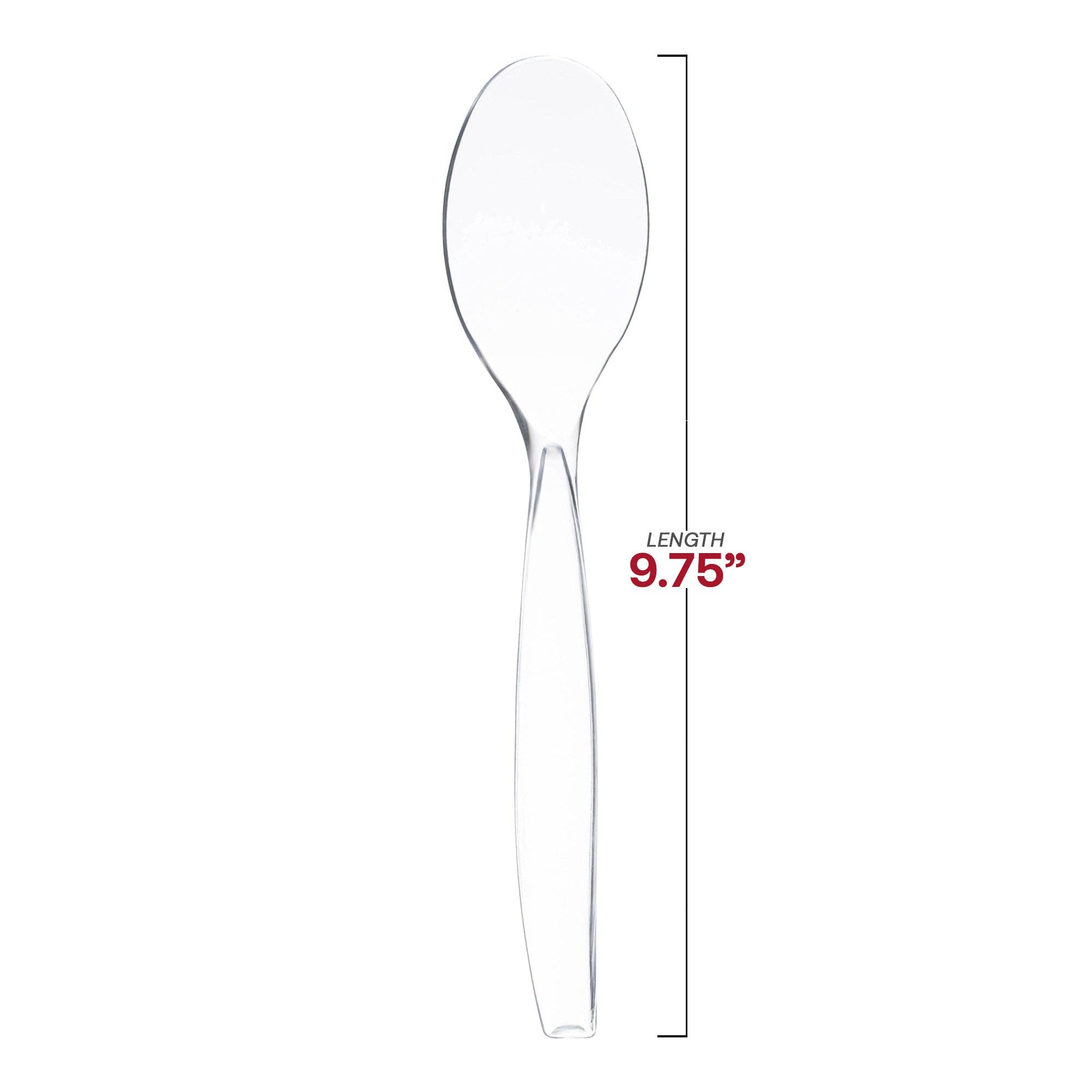 Smarty had a Party - Wholesale Disposable Spoon - Clear Disposable Plastic Serving Spoons - 5 pcs2