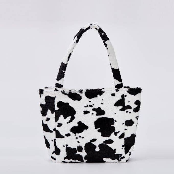 "Cow Skin" Designer Fur Tote Bag for wholesale by Duke Imports