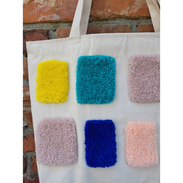 Good to Know You - Vente Tote bag – femme - Cabas en toile zippé XL - Carrés mixtes2