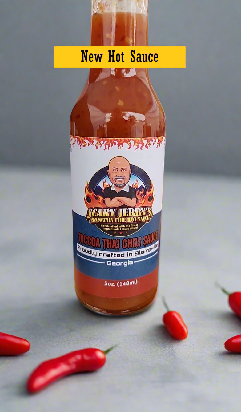 Scary Jerry's Mountain Fire Hot Sauce - Wholesale Hot Sauce - 12 oz. Toccoa Thai Chili Sauce3