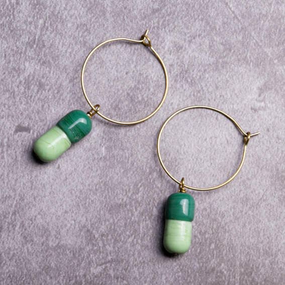 Pills Round Earrings for wholesale by Sunset Yogurt
