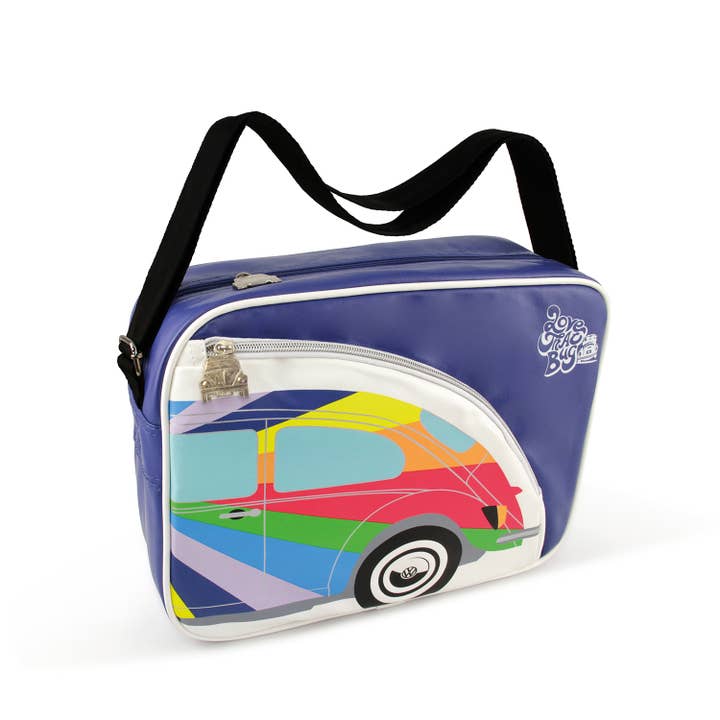 VW Collection by BRISA - Wholesale Shoulder Bag - Women's - VW Beetle Shoulder Bag Landscape - Stripes