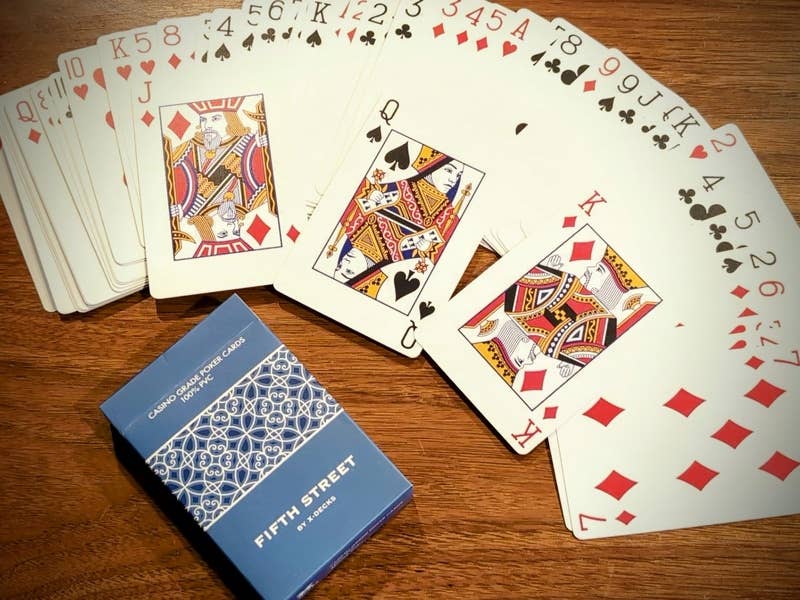 X-Decks - Wholesale Card Game - Fifth Street (Blue), PVC Waterproof, Bridge Size, Poker Index Playing Card Deck2