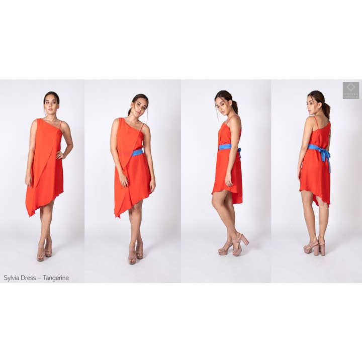 Sylvia rode jurk voor wholesale door Modern Capsule