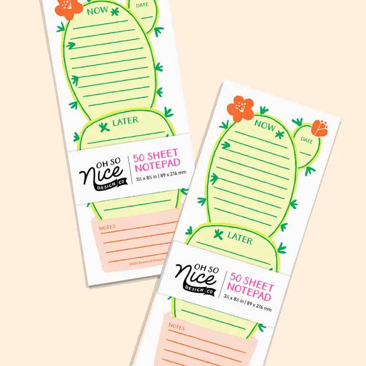 Cactus Plant - Risograph Notepad for wholesale by Oh So Nice Design Co.