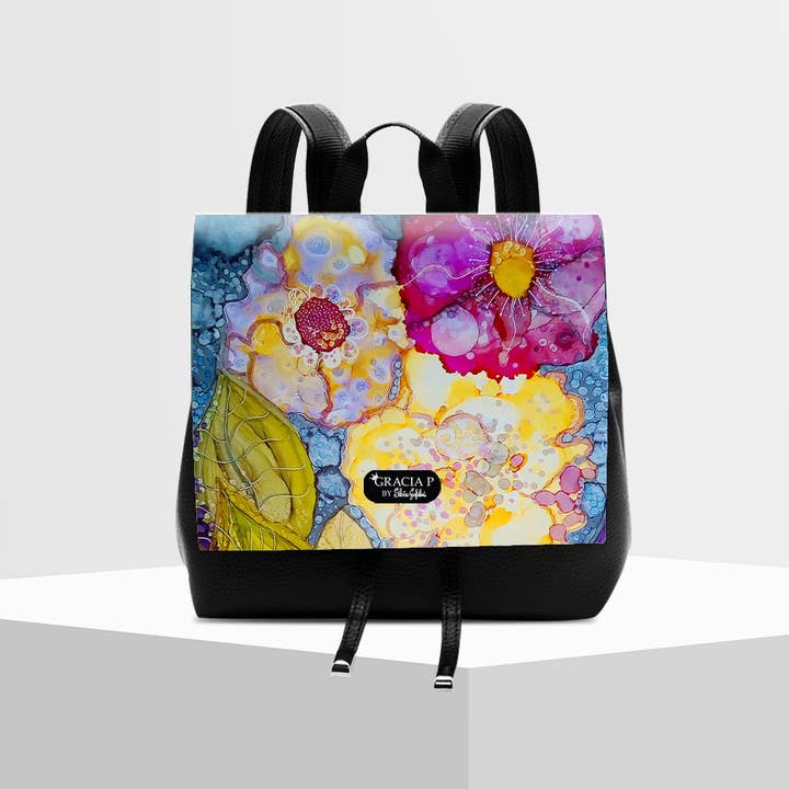 Molly Flowers Backpack by Silvia Guglielmi feat Gracia P for wholesale by GLOBALSHOP SRL