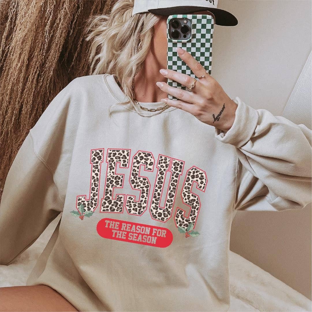 NVC Ecommerce LLC - Wholesale T-Shirt (Graphic) - Women's - Jesus Is The Reason Christmas Shirt, Christmas Sweatshirt0