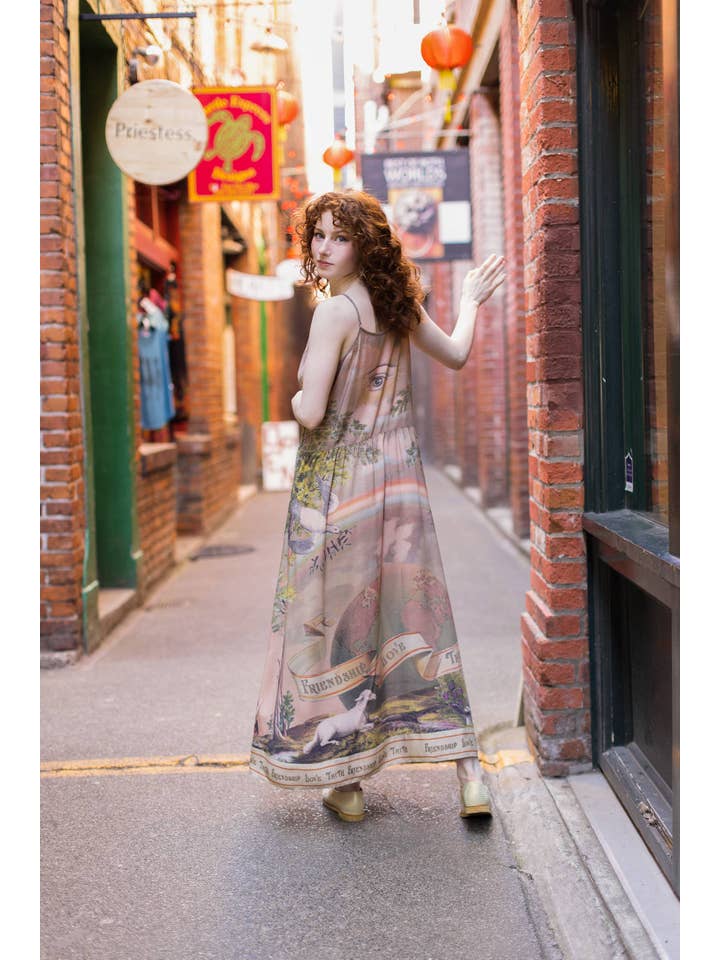 Market of Stars (Worldwide) - Wholesale Dress – Women's - Friendship Love & Truth Vintage Wash Bohéme Long Slip Dress1