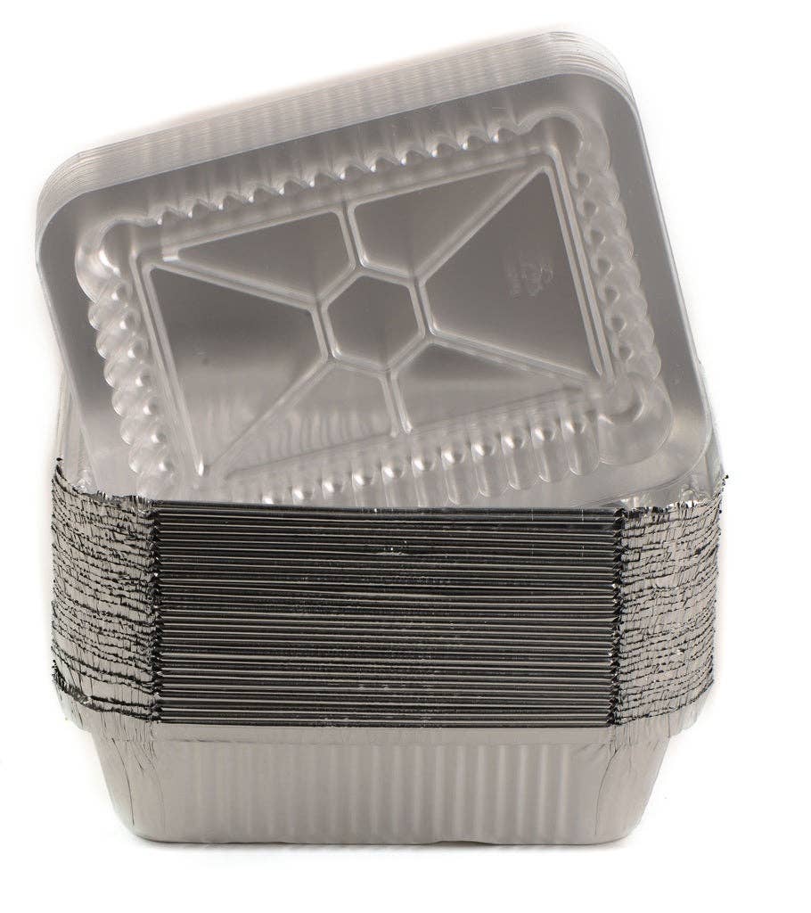 EcoQuality – Assadeira por atacado – Panela Alumínio Oblong Tail Out Retire Refeição Contentores com Dom5