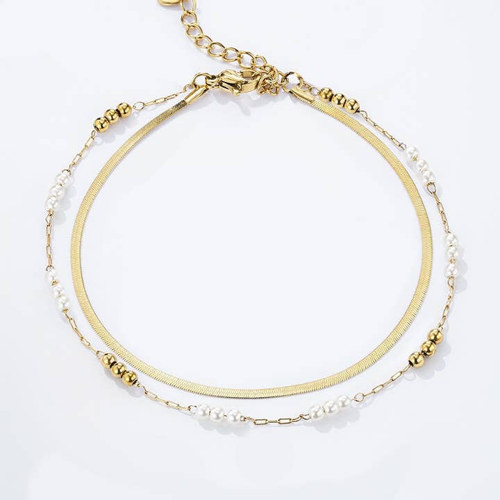 Gold Stainless steel foot chain 624RX30 for wholesale on Faire0