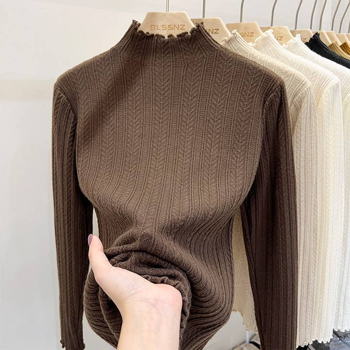 Katinki - Wholesale Knit Sweater - Women's - Ribbed High-Neck Sweater1