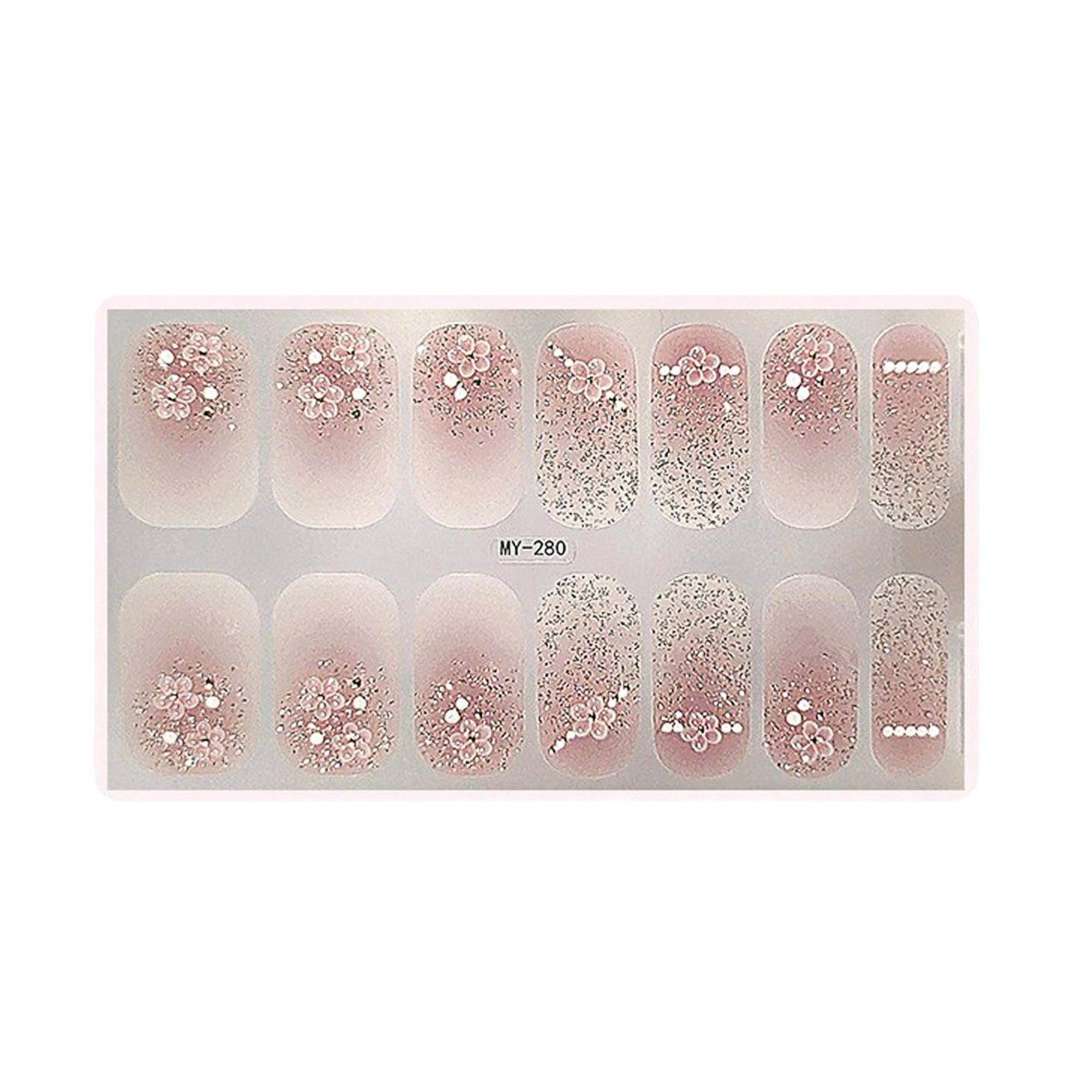 ASSORTED Gel Nail Sticker MY280 (12PC) for wholesale on Faire2