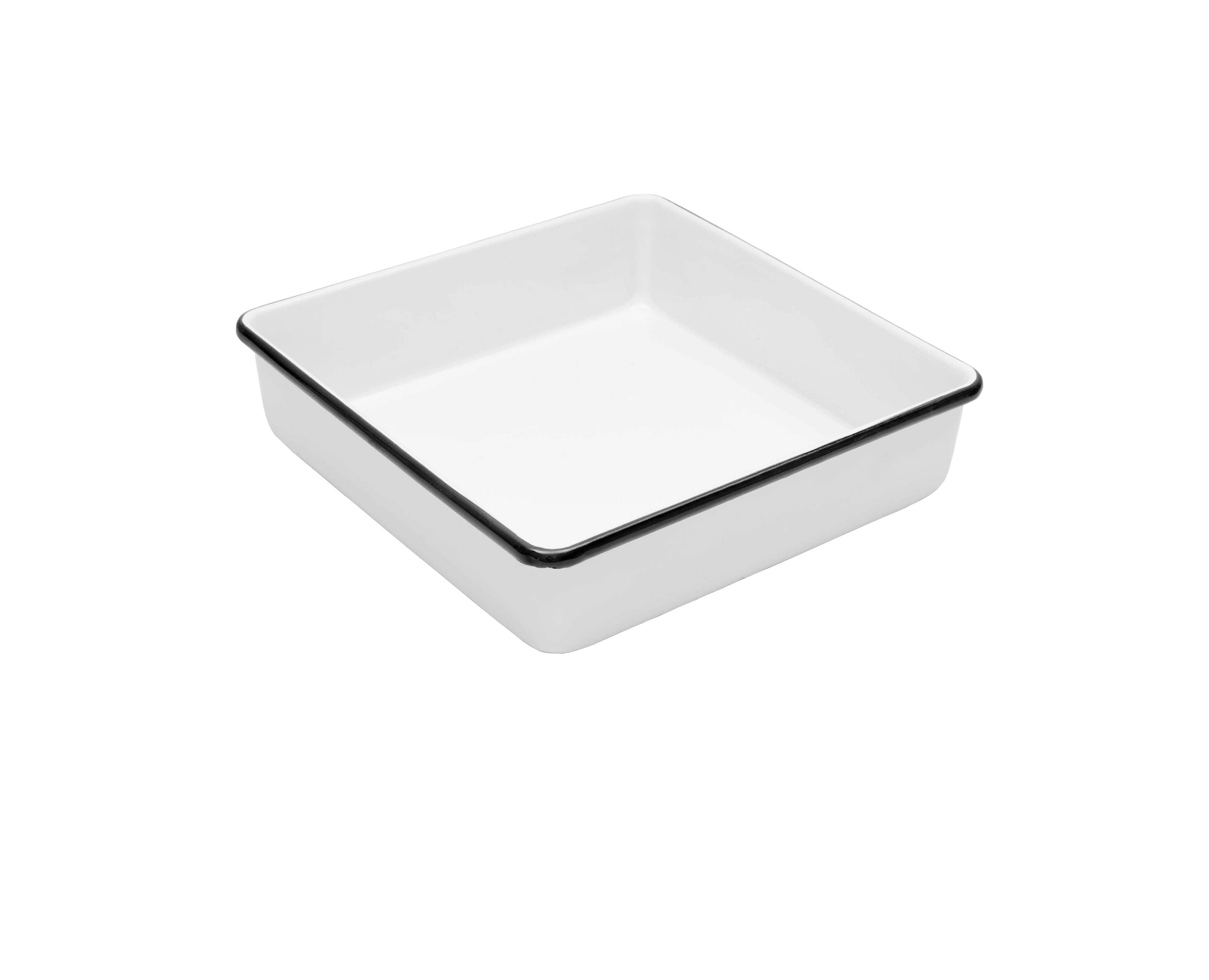Crow Canyon Home – wholesale Baking dish – Vintage Enamelware Square Brownie Pan2
