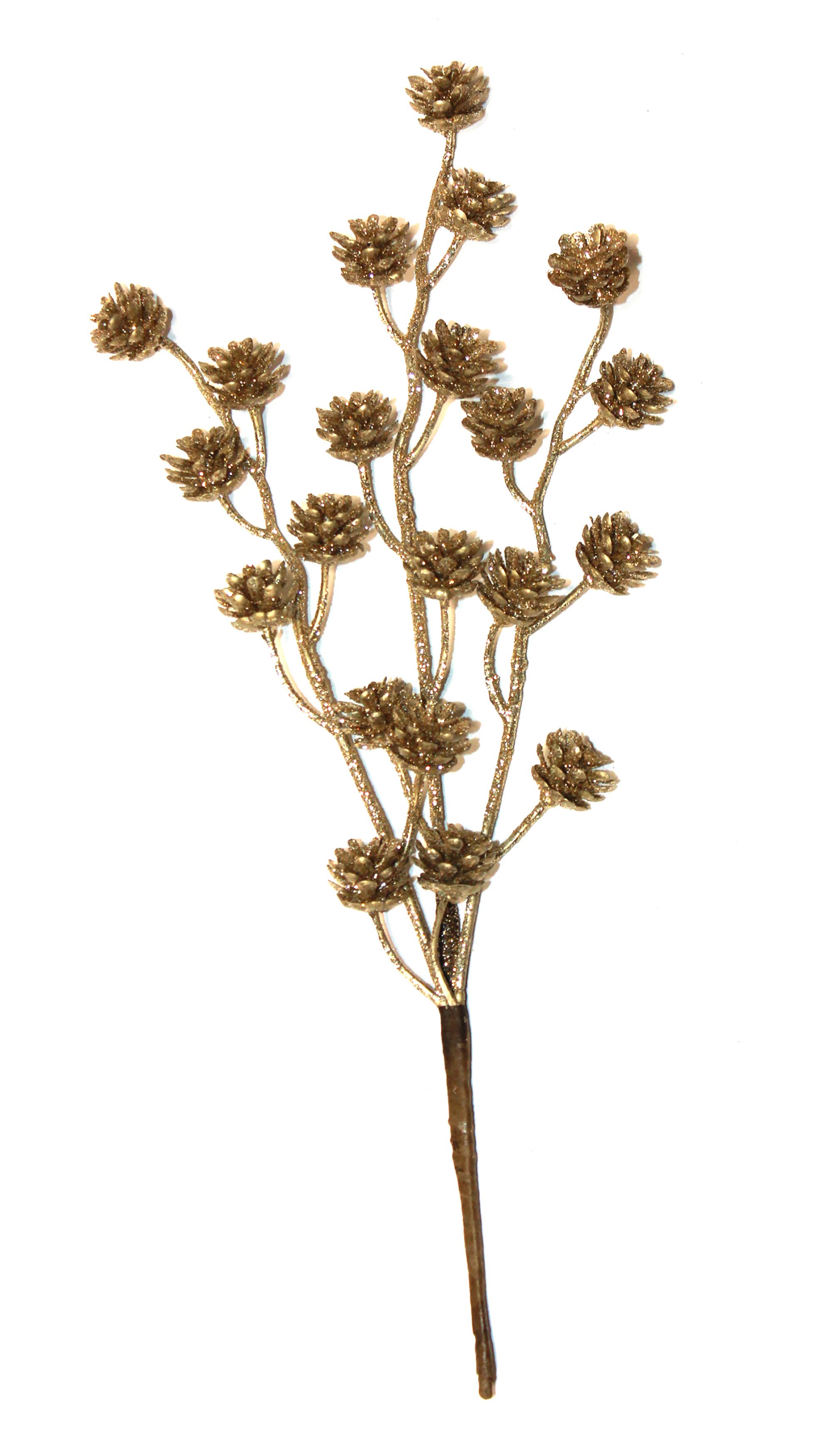 WORTH IMPORTS - Vente Décoration de Noël - Pic à branches en forme de pomme de pin à paillettes synthétiques, 12 po0