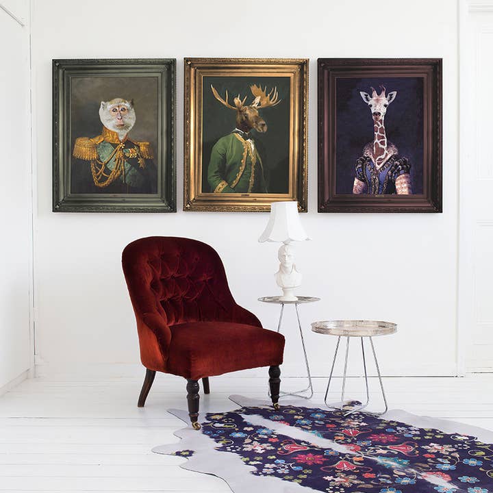 Mineheart – wholesale Area rug – Gypsy Cowhide (Navy) Rug2