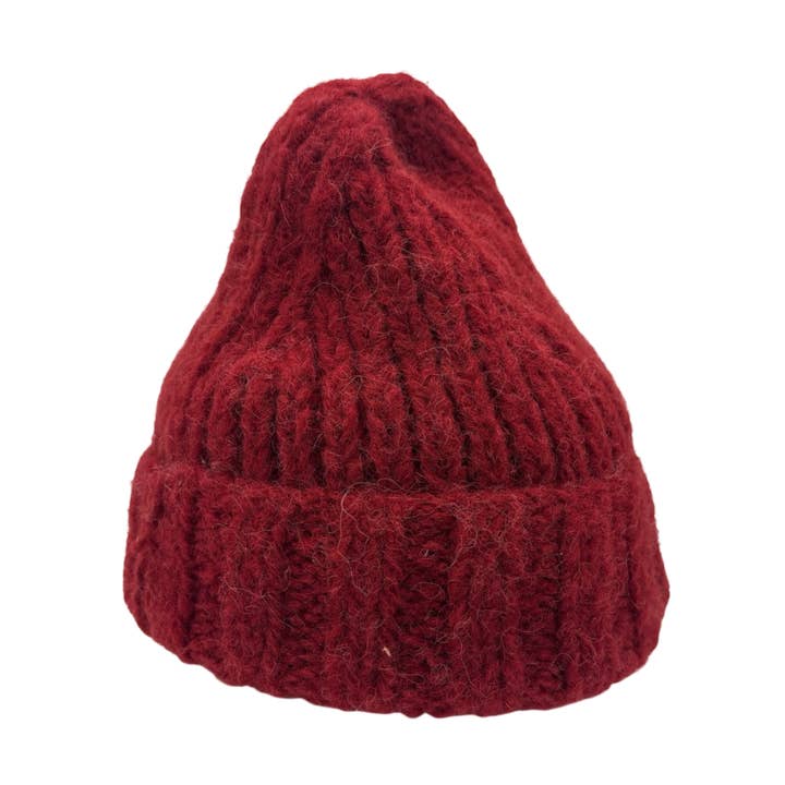 Bonnet en alpaga rouge pour la vente par Hampui Hats