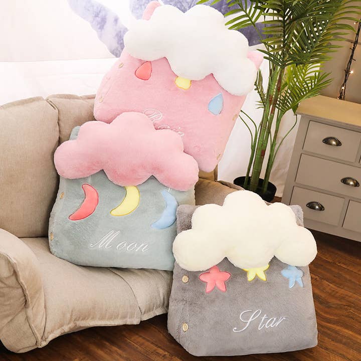 SOGA International Pty Ltd - Wholesale Chair cushion - Cute Moon Cloud Wedge Cushion Green1