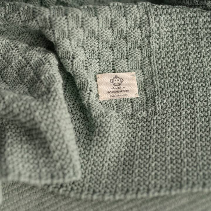 micu micu – Großhandel Bettdecke – Kind & Baby – Quadratische Minze Babydecke1