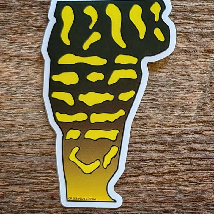 Vermont Northern Pike Skin Sticker for wholesale by creeknuts.com
