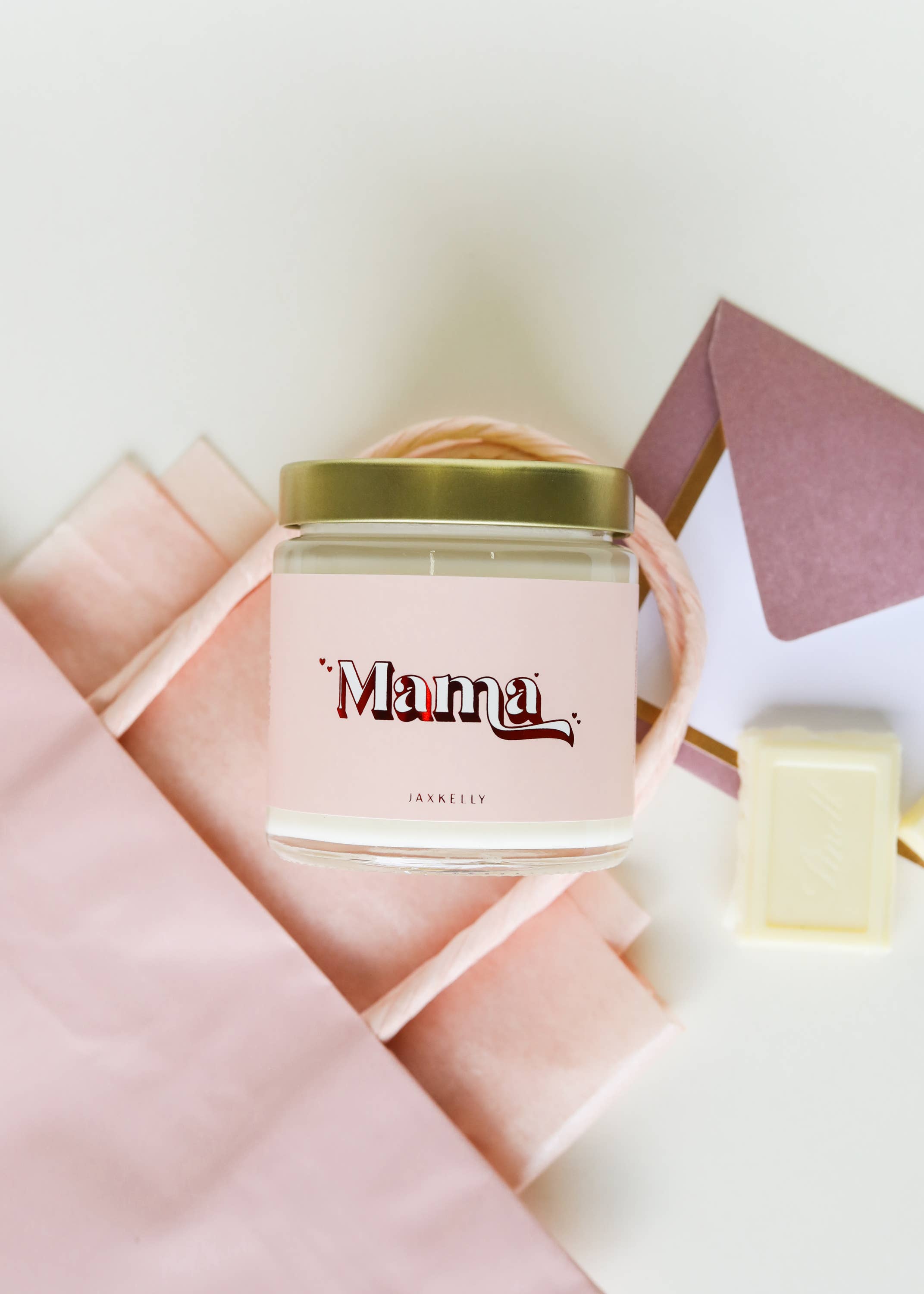 JaxKelly Candles - Vente Bougie en bocal - Fête des Mères - 4oz - Bougies de Célébration Maman4