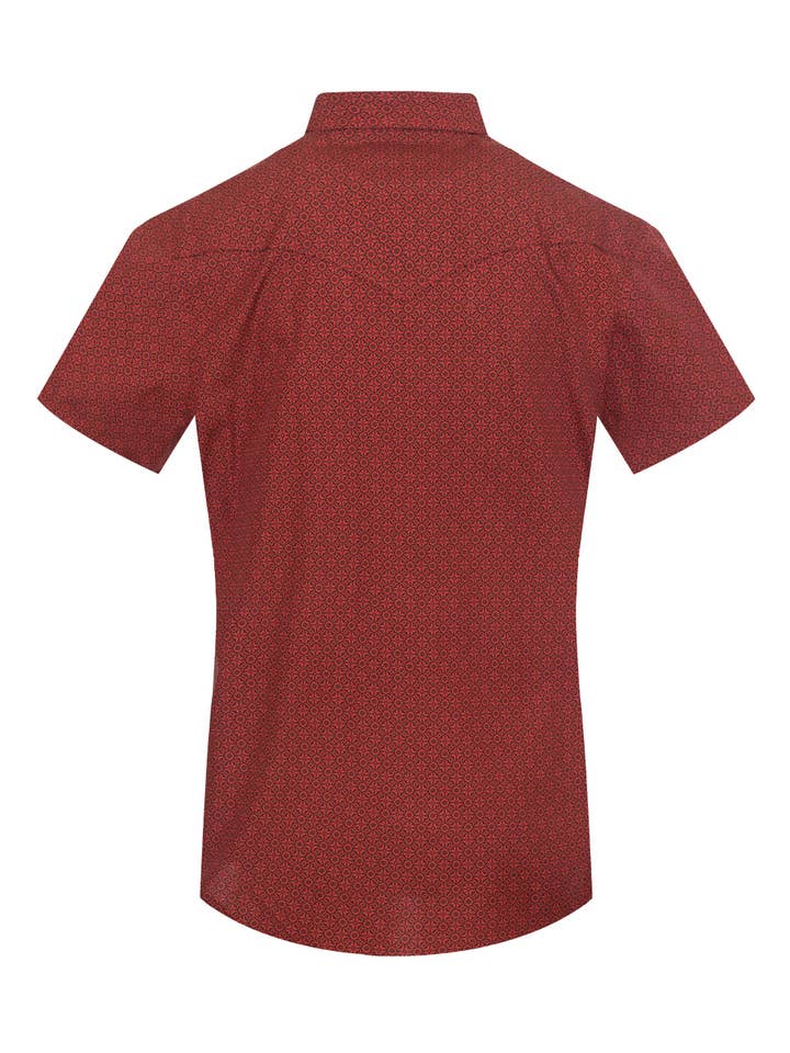 Rodeo Clothing – Camisa de botões - Homem por atacado – Camisa de Homem de Manga Curta com Botões de Pressão e Estampa-PS100S-10961