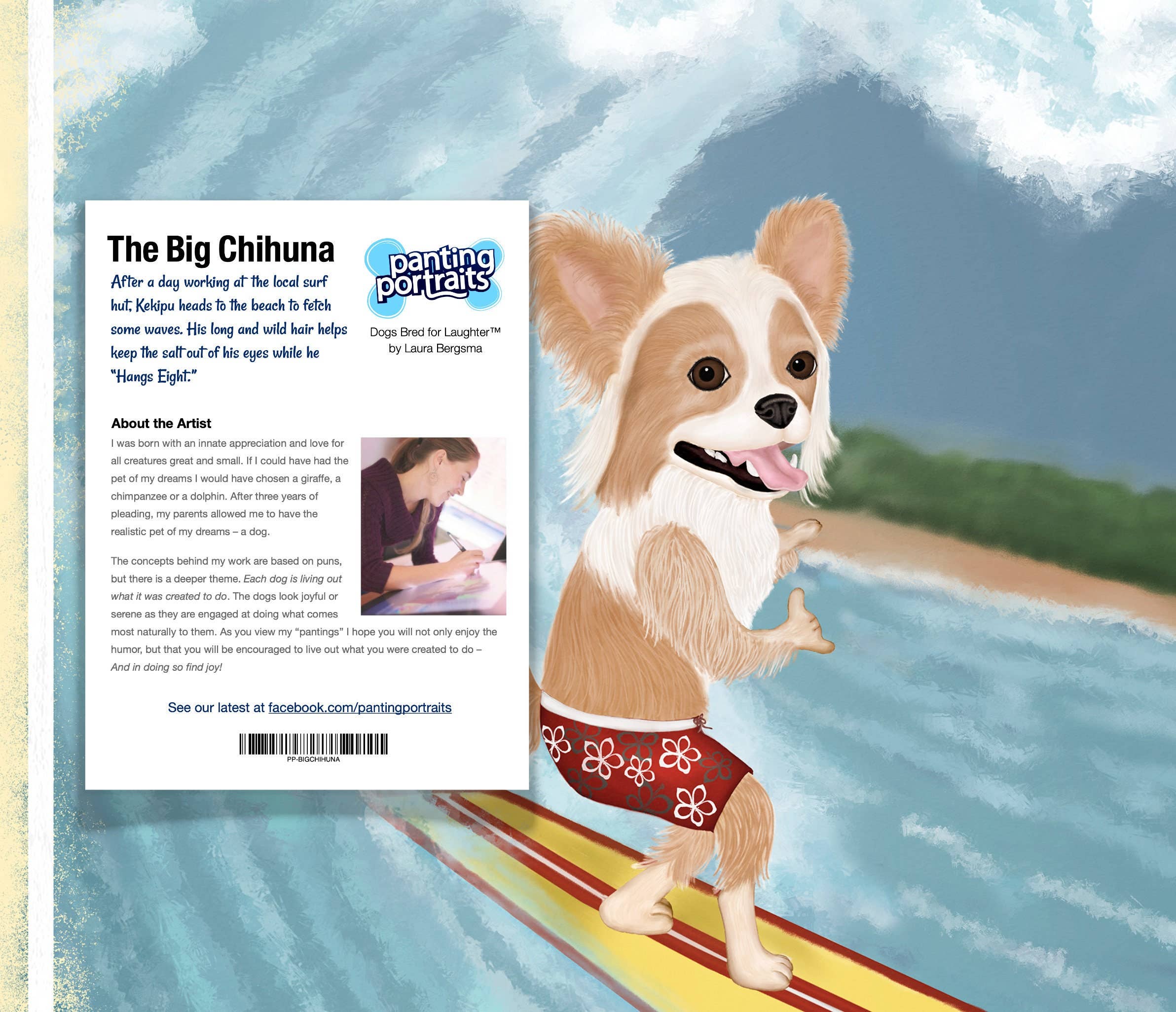 Laura Bergsma Studio – Engroshandel Kunsttryk – Chihuahua Hundekunsttryk, Den store Chihuna3