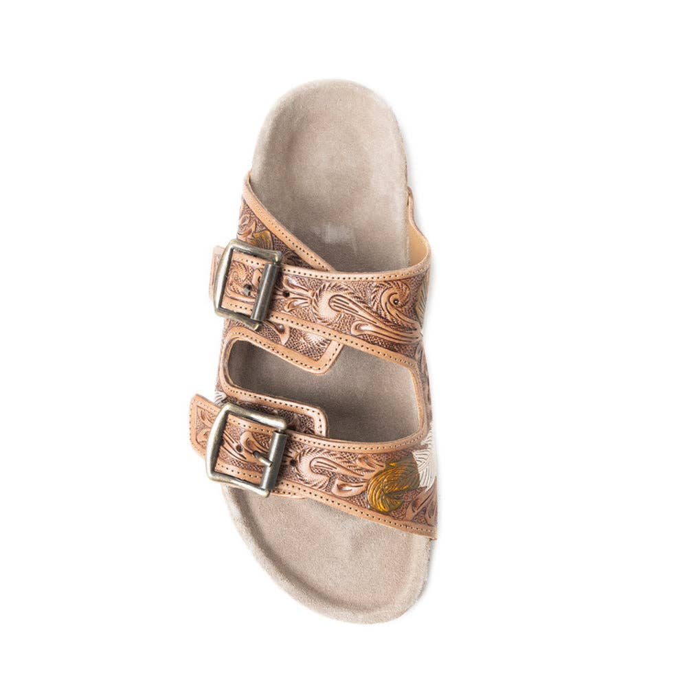 MYRA - EU – wholesale Sandals – Women's – Vallende Veer Sandalen In Donkerbruin5