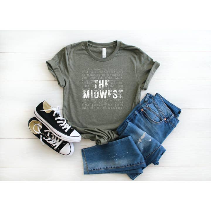 85th Avenue Shop - Wholesale Screen Printed T-Shirt - Women's - Midwest Phrases Graphic Tee