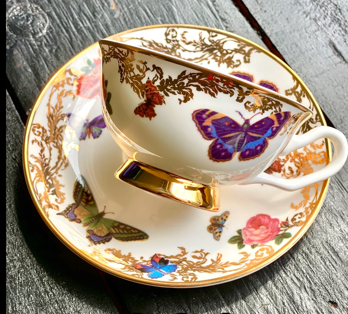 misshavishamscuriosities - Wholesale Coffee/Tea Cup - Flight of the Butterflies Kindly Fuck off Teacup and saucer3