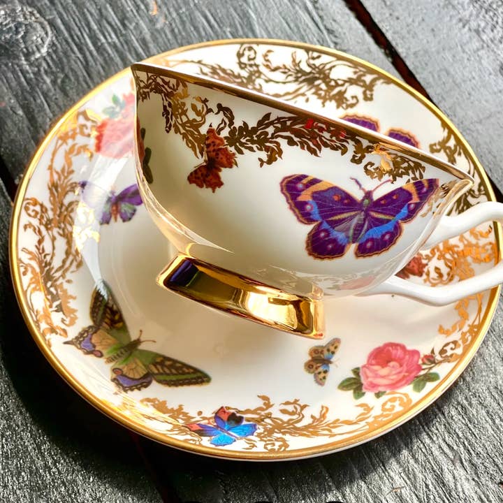 misshavishamscuriosities - Wholesale Coffee/Tea Cup - Flight of the Butterflies Kindly Fuck off Teacup and saucer3