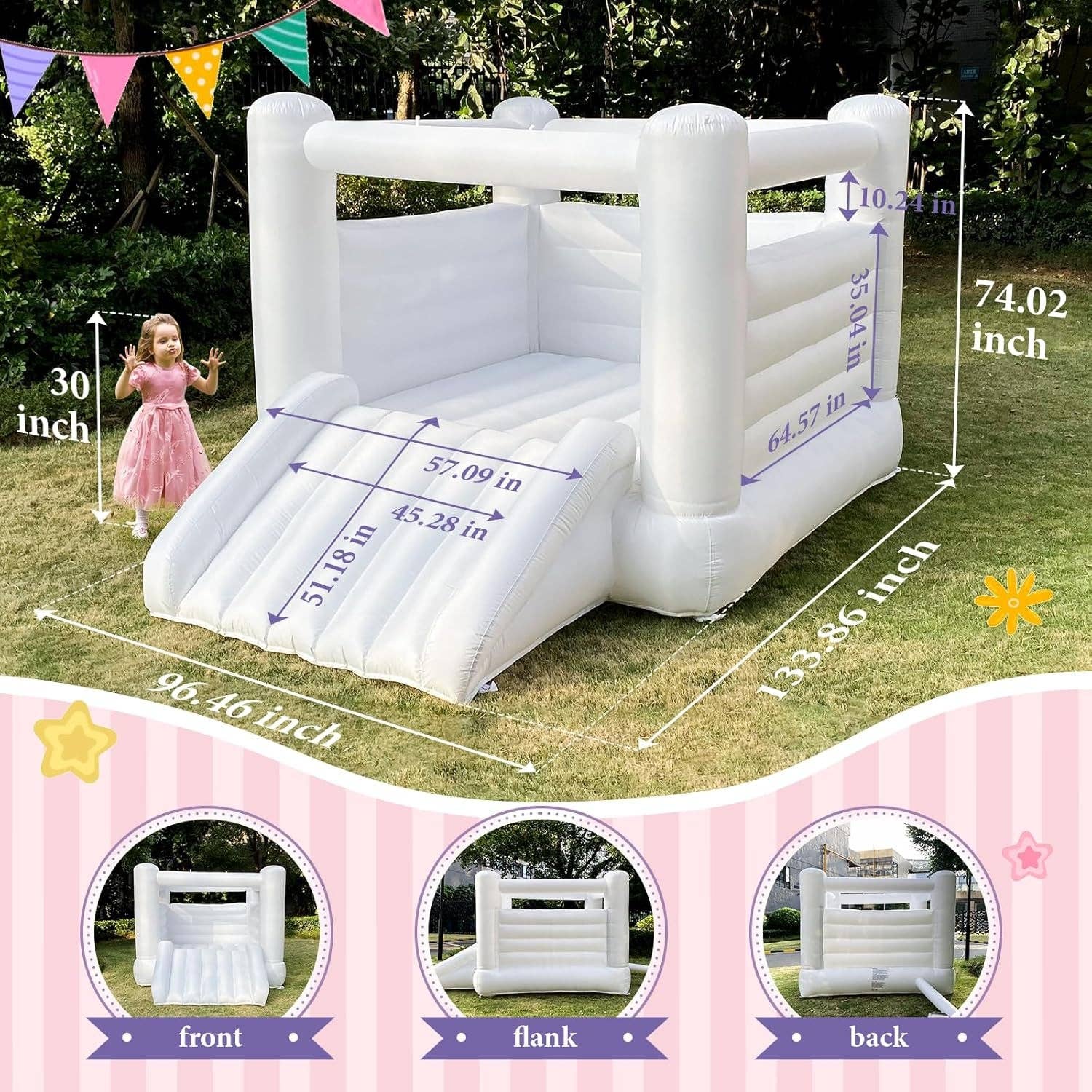 ShipItFurniture - Wholesale Inflatables - Large White Inflatable Bounce House For Kids And Adults2
