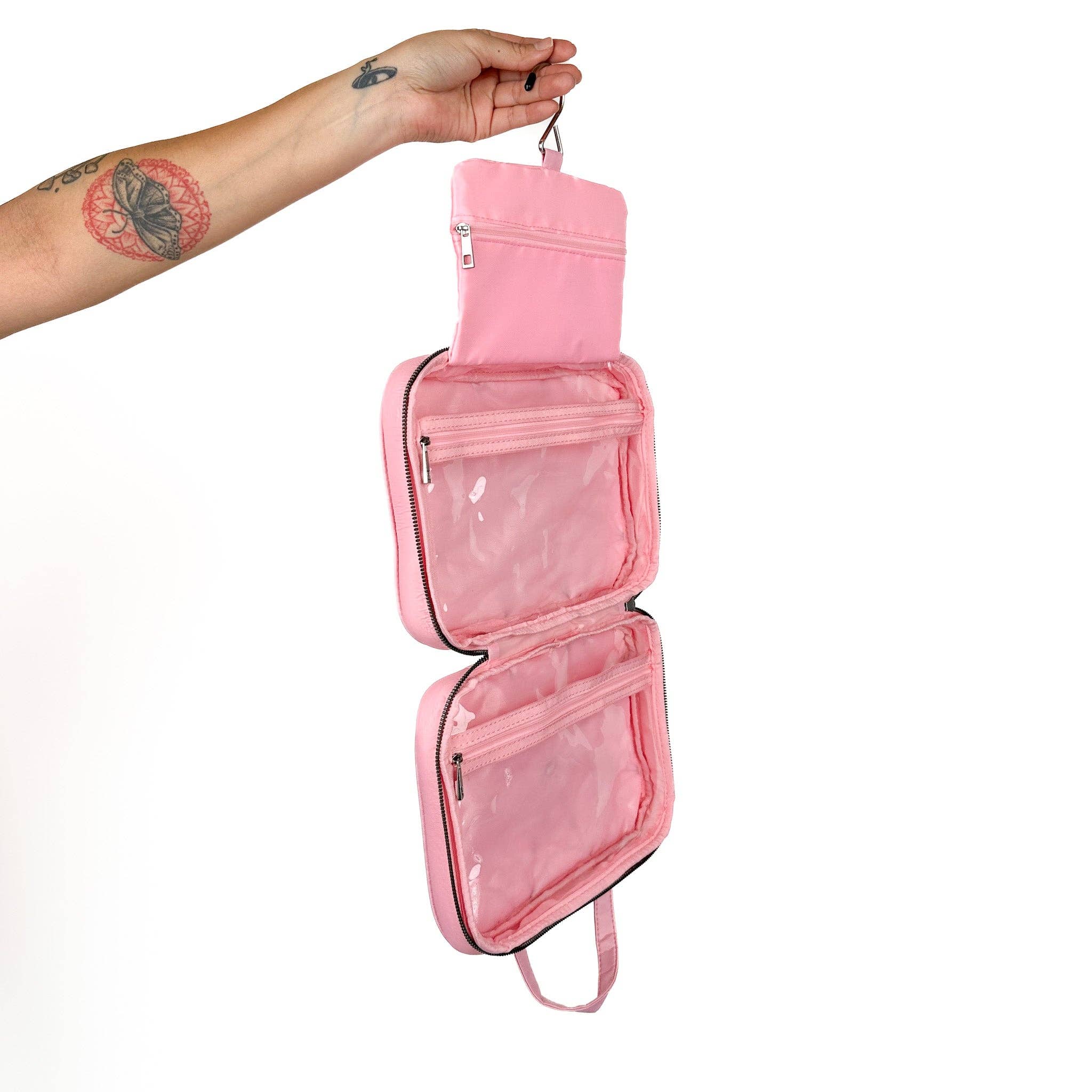 Wicked Misfit - Wholesale Toiletry Bag - Women's - Spiderweb Puff Toiletry Bags with Built in clear Organizer5