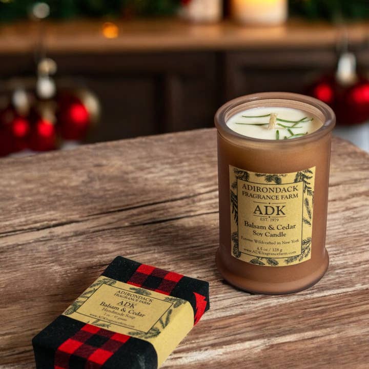 Adirondack Fragrance Flavor Farm - Wholesale Jar/Filled Candle - Balsam & Cedar Christmas Gift Set1