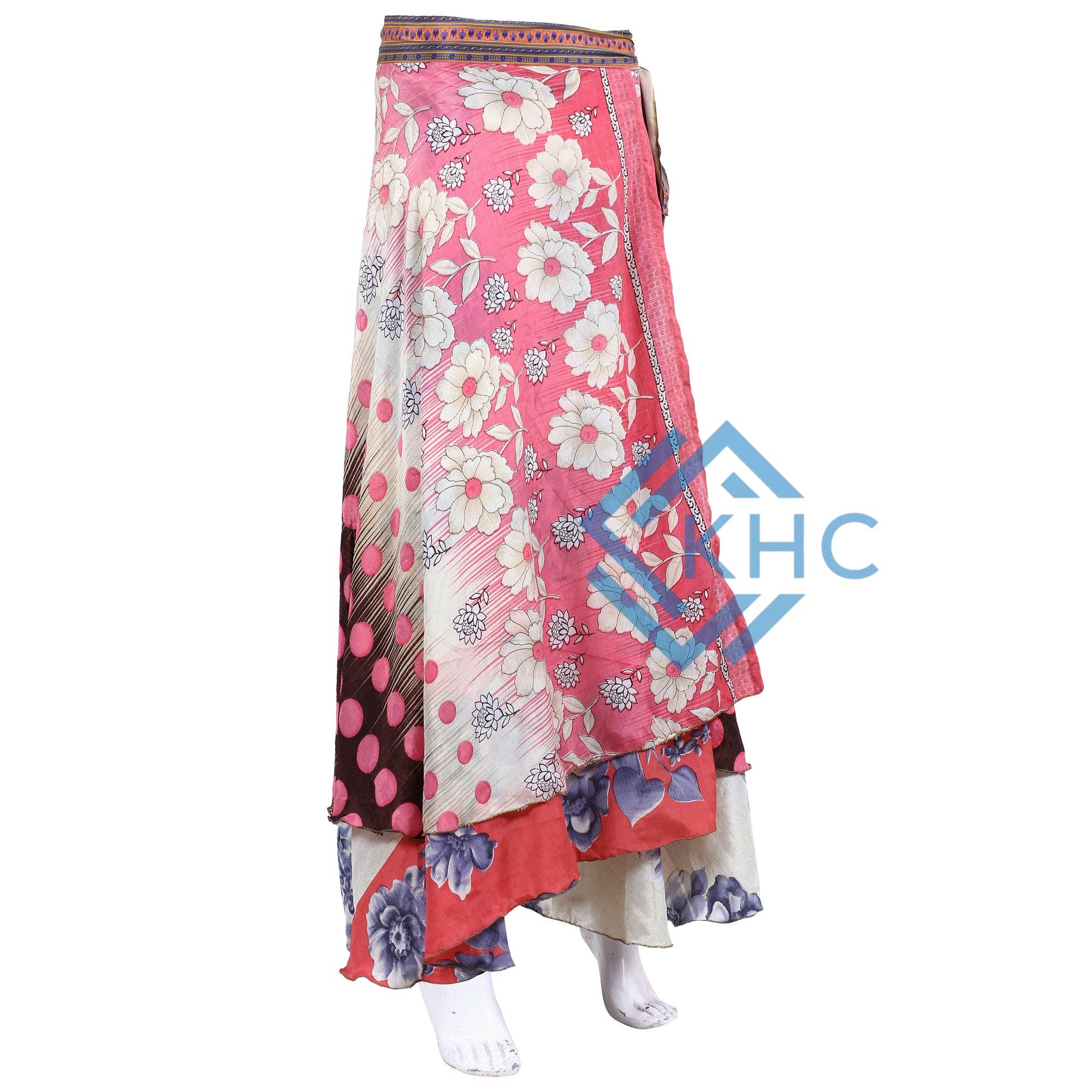 KHC - Vendita all'ingrosso Gonna - Donna - Lotto all'ingrosso di 10 gonne lunghe in seta indiana5