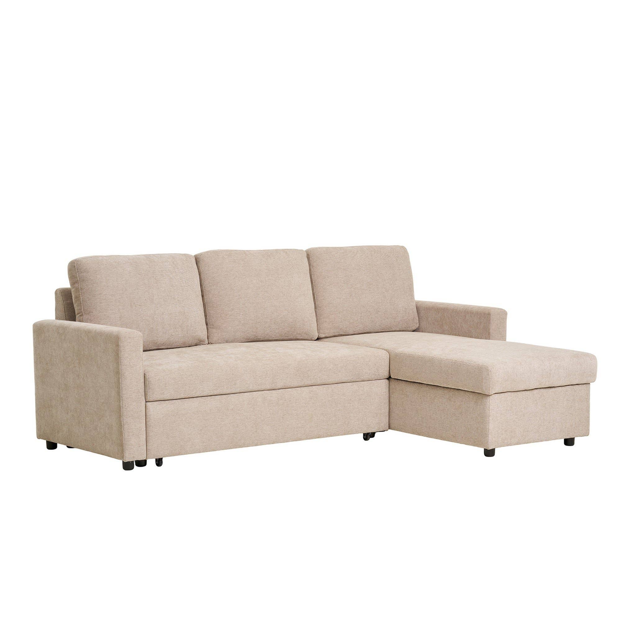 Belfast Chaise Longue Sofa Bed - With storage. sand for wholesale on Faire2